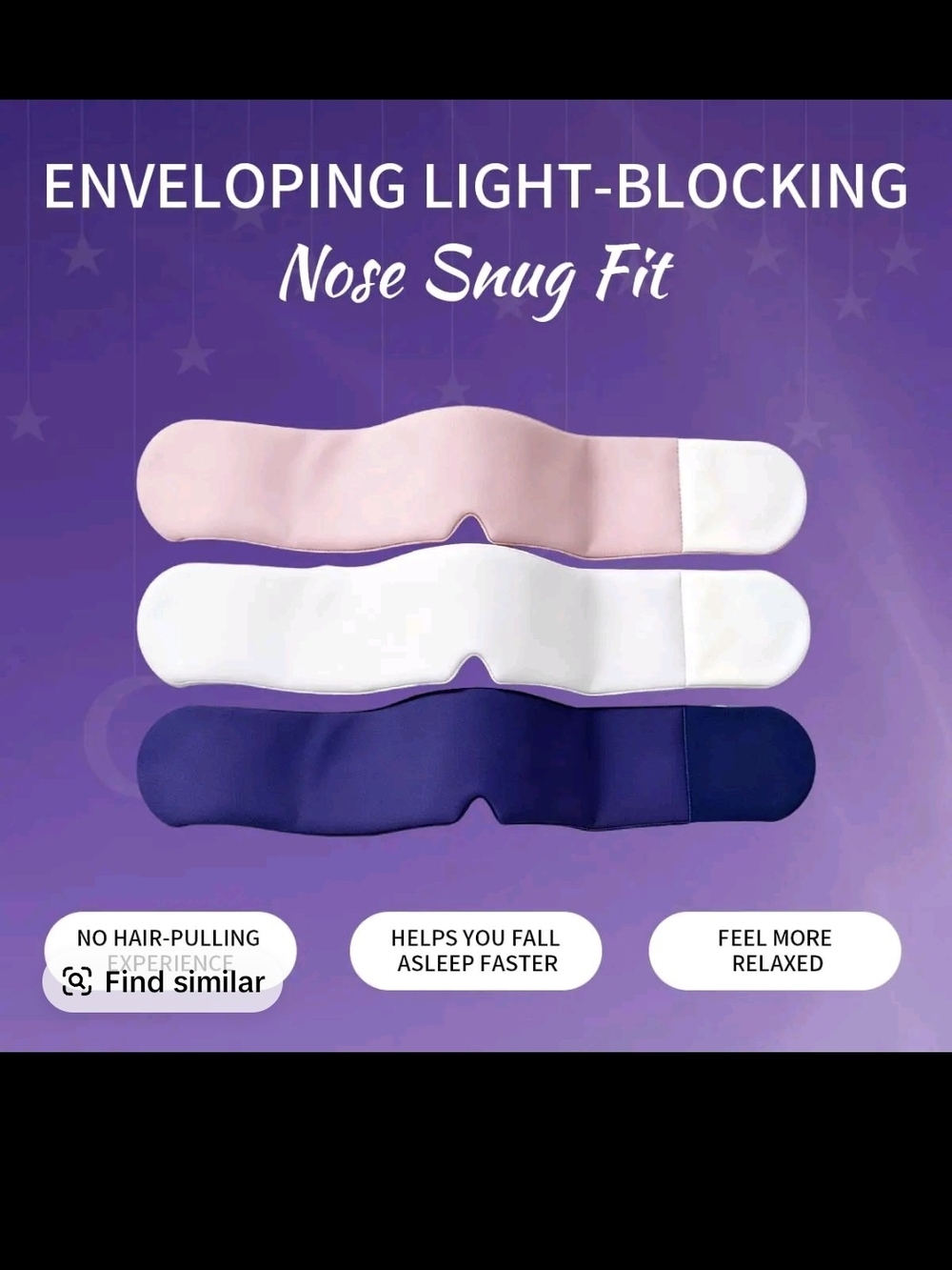 Weighted Sleep Mask In Blue Nwt - Picture 3 of 4